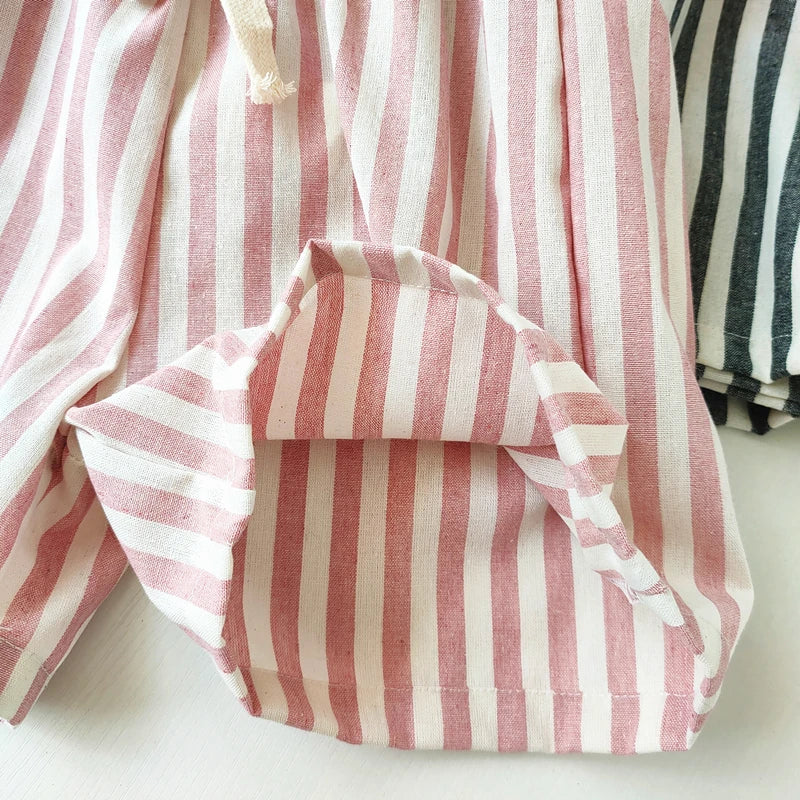 Children's Clothing Vintage Linen Cotton Stripe Pants