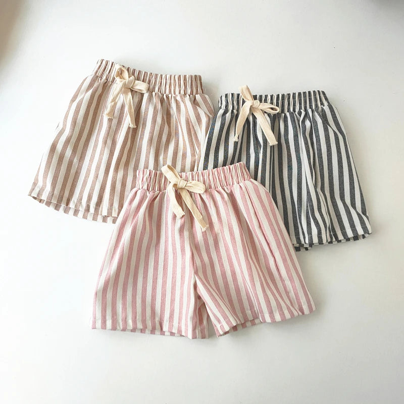 Children's Clothing Vintage Linen Cotton Stripe Pants