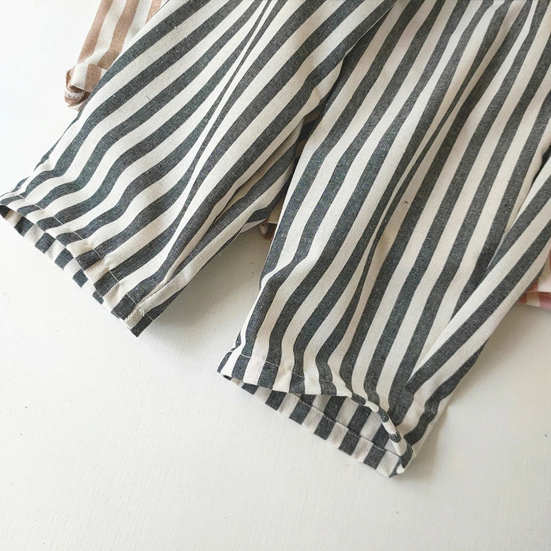 Children's Clothing Vintage Linen Cotton Stripe Pants